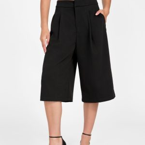 Junny Twill Capri Pants - Black