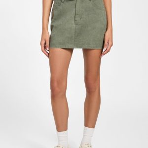 Eco Myles Canvas Skirt - Green