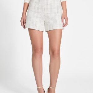 Eco Sandra Tweed Shorts - White
