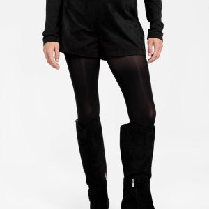 Erin Suede Shorts - Black