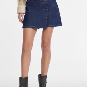Denim Wrap Skort - Blue