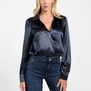 Eco Leah Satin Bodysuit - Blue