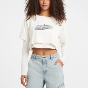 Boxy Star Logo Twofer Tee - White