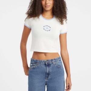 Baby Star Logo Ringer Tee - White