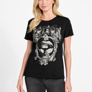 Eco Poison Lips Easy Tee - Black