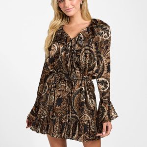 Sana Paisley Burnout Dress - MultipleColors