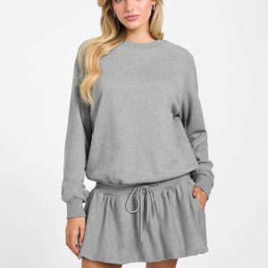 Breann Knit Bubble Dress - Grey