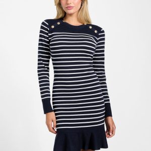 Eco Helen Striped Sweater Dress - MultipleColors