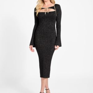 Sansa Lurex Dress - Black