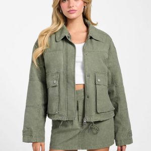 Eco Myles Canvas Field Jacket - Green