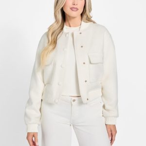 Eco Lorenza Wool-Blend Jacket - White