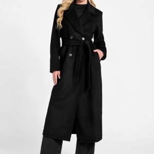 Eco Lorenza Wool-Blend Coat - Black
