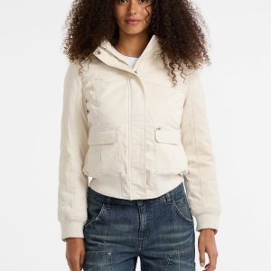 GUESS Originals Eco Faux-Fur Hooded Parka - White