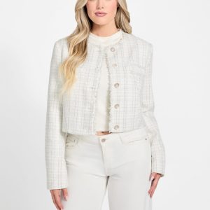 Eco Sandra Tweed Jacket - White