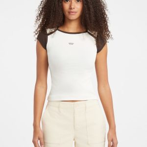 Slim Boat Neck Tee - White