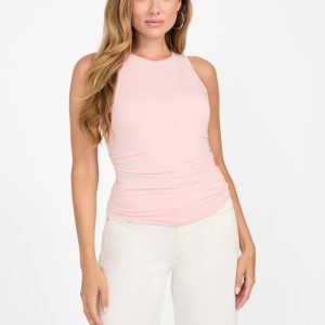 Eco Shirring Zaneta Top - Pink