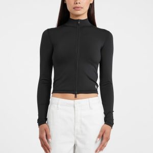 Zip-Up Top - Black
