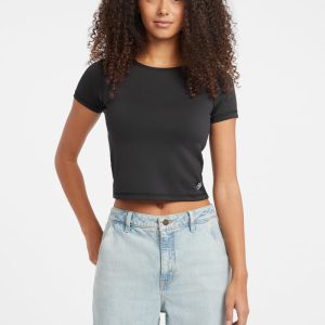 Embroidered Logo Tee - Black