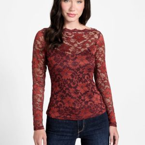 Eco Nataliya Lace Top - Red