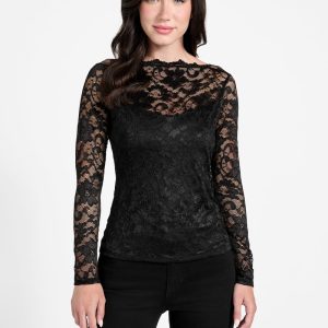 Eco Nataliya Lace Top - Black