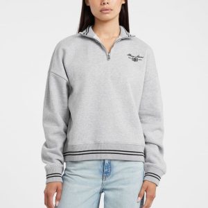 Half-Zip Fleece Sweater - Grey