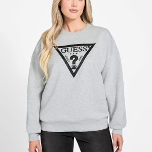 Eco Glitter Triangle Sweatshirt - Grey