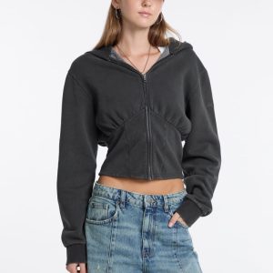 GUESS Originals Corset Hoodie - Black