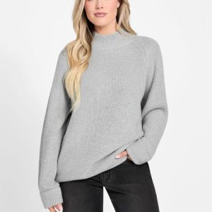 Eco Gemma Raglan Sweater - Grey