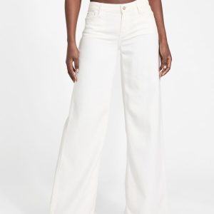 Eco Featherweight Sexy Palazzo Jeans - White