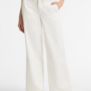 Utility Wide-Leg Jeans - White