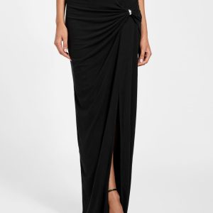 Eco Aimee Jeweled Knot Skirt - Black