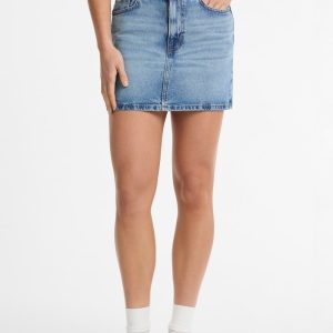 Denim Mini Skirt - Blue