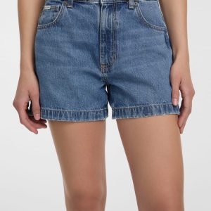 Denim Mom Shorts - Blue