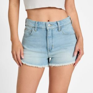Vintage Denim Mom Shorts - Blue