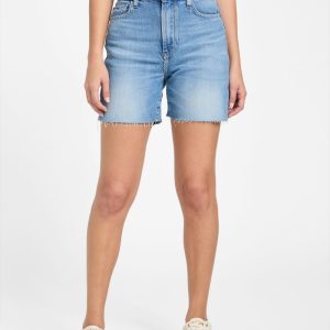 Eco 80s Pedal Denim Shorts - Blue
