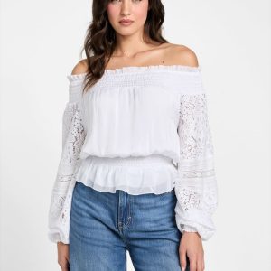 Audrey Off-the-Shoulder Top - White