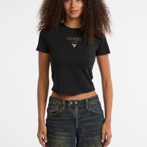GUESS Originals Eco Vintage Baker Baby Tee - Black
