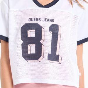 81 Varsity Boxy Crop Tee - White