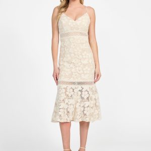 Clarise Lace Dress - Beige
