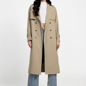 Eco Amira Trench Coat - Green