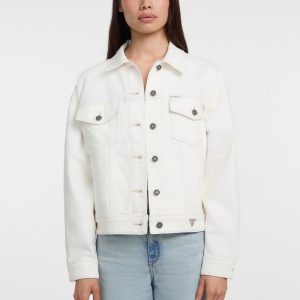 Oversized Trucker Jacket - White