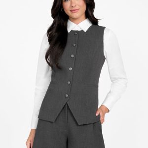 Eco Isabeau Buttoned Vest - Grey