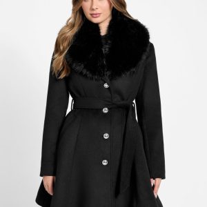 Eve Belted Coat - Black