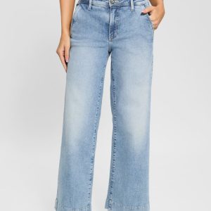 Eco Zoya Cropped Wide Jeans - Blue
