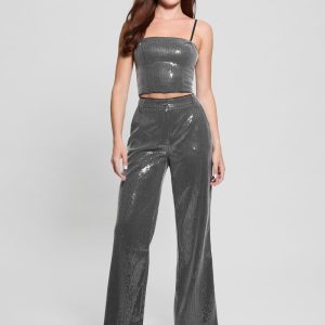 Cassia Sequin Pants - Grey