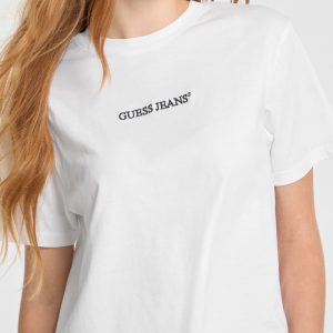 Crewneck Logo Tee - White