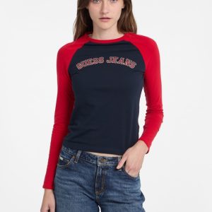 Crewneck Raglan Tee - Blue