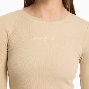 Crewneck Logo Tee - Beige