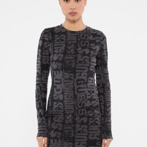 GUESS Originals Printed Mini Dress - Black