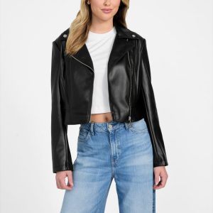 Clemence Faux-Leather Jacket - Black